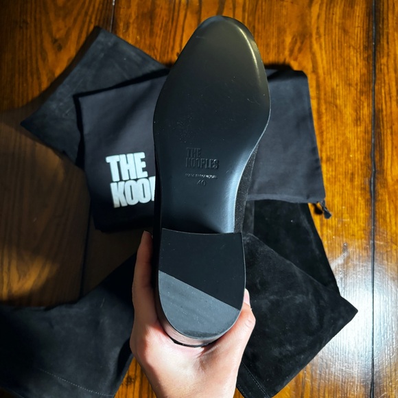 The Kooples Black Suade Thigh-High Boots - Picture 6 of 11